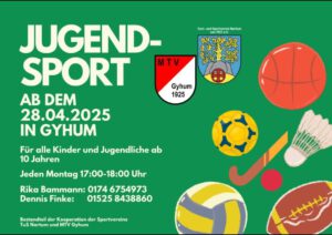 Das Sportangebot "Jugend-Sport" startet ab dem 28.04.2025