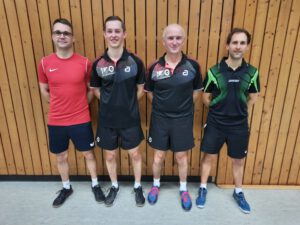 v.l.n.r. Philipp Gebers, Pascal Felsch, Heiko Meyer, Peter Runnebaum